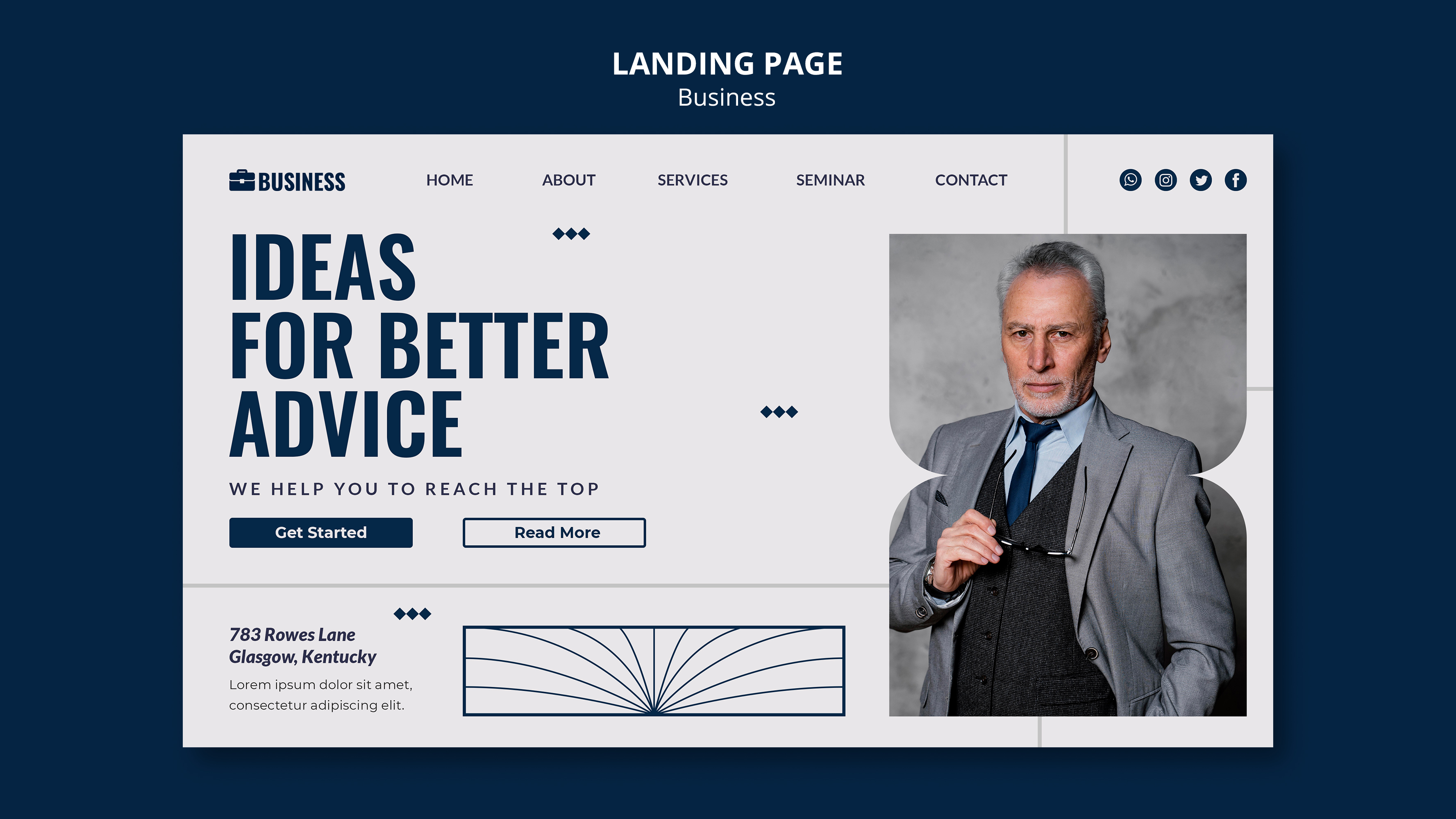 Mockup de Landing Page